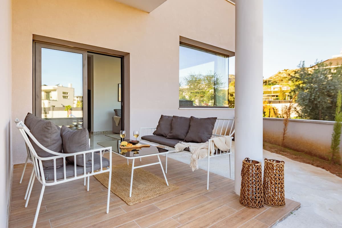 Apartment, 2 Bedrooms, Balcony, Pool View | Terrace/patio