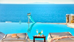 Pool - Amazing Sea View Villa Nymph By Calypso Sunset (Mykonos)