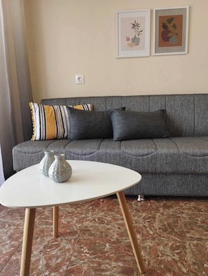 Apartment, 1 Schlafzimmer, Balkon, Gartenblick | Wohnzimmer