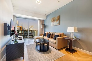 Apartment, 1 Schlafzimmer, barrierefrei | Wohnbereich