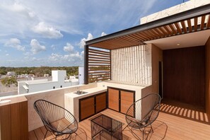 Apartment, 2 Bedrooms, Balcony | Terrace/patio - Magical Ph In Town Wprivate Rooftop Glass Tub (Tulum)