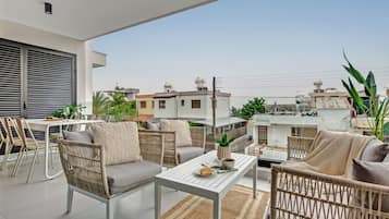 Apartemen, 1 kamar tidur, balkon, pemandangan kota | Balkon