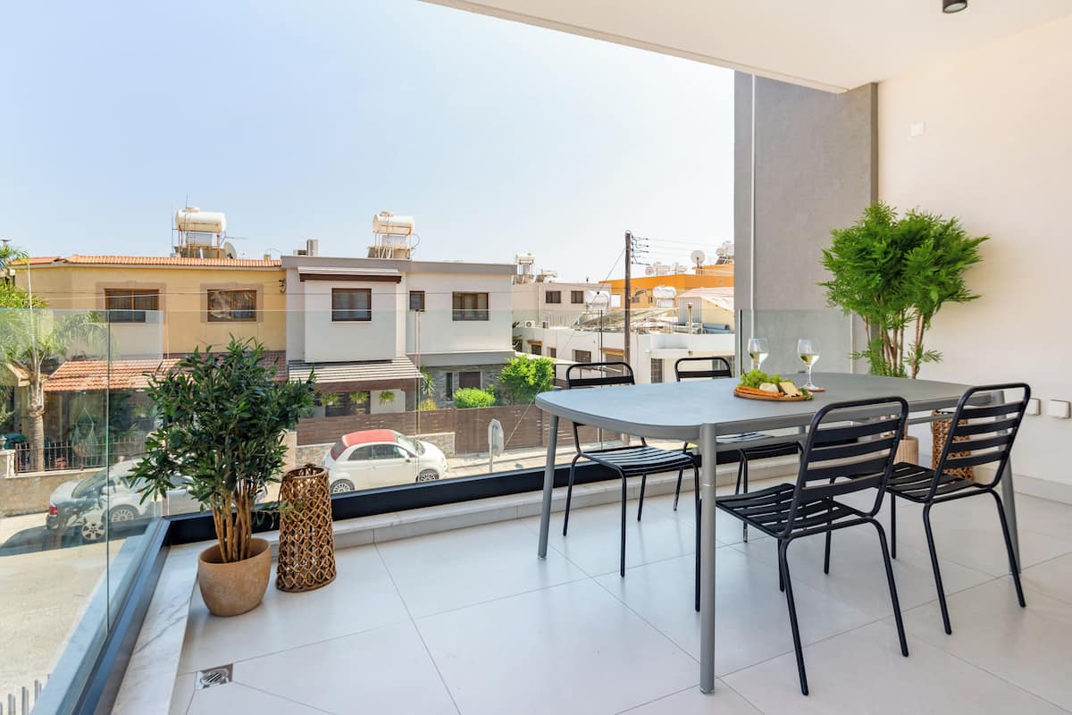 Appartement, 2 slaapkamers, balkon, uitzicht op de stad | Balkon