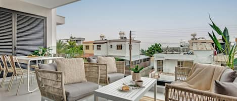 Appartamento, 1 camera da letto, balcone, vista città | Balcone