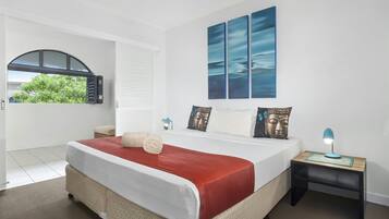 1 bedroom, blackout curtains, iron/ironing board, free WiFi