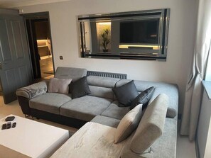 Fernseher, Kamin