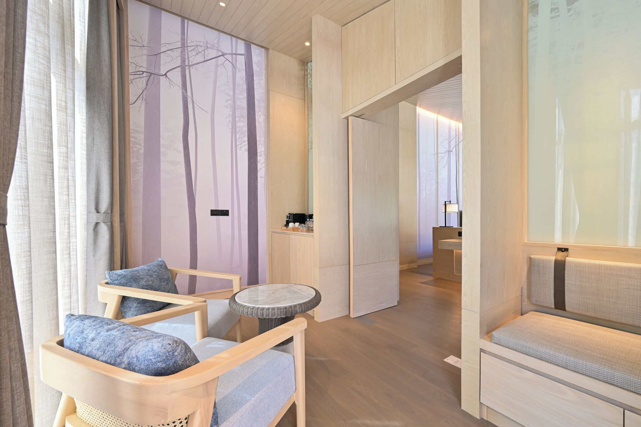 Studio Suite | Living area | 55-inch flat-screen TV with digital channels, TV