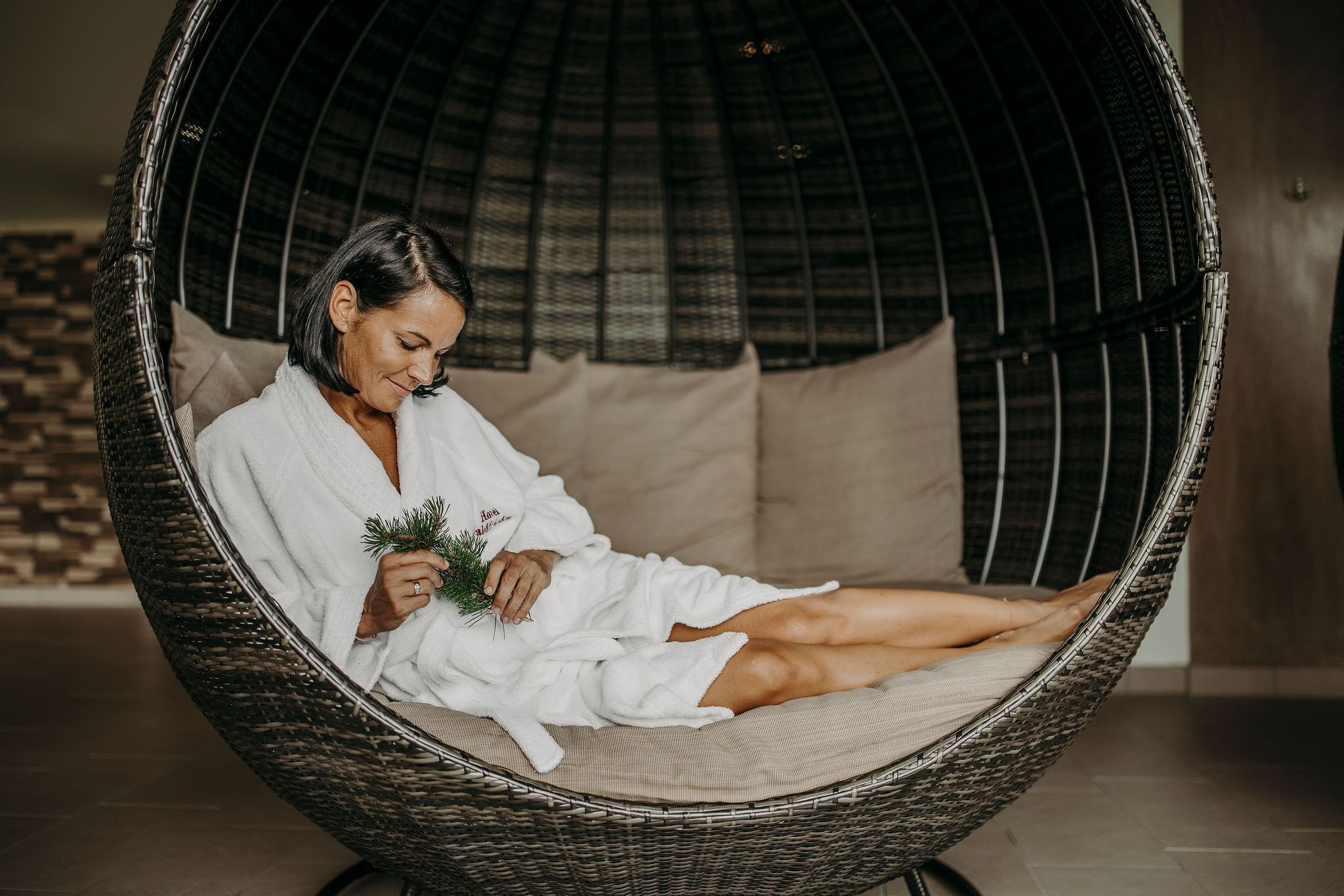 Een sauna, een stoombad, massagebehandelingen