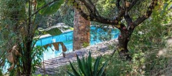 550 m2 house with swimming pool, porch, barbecue, gardens in a 8,000 m2 property.