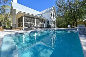 A heated pool