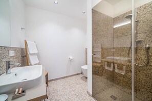 Shower, hair dryer, towels - Apartment 'Domus Faber 3' with Mountain View, Wi-Fi and Air Conditioning (Merano)