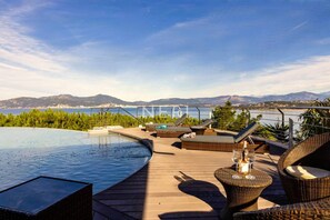 Terrace/patio - ALONA- 5 bedrooms, sleeps 10, swimming pool, hammam, sea view (Pietrosella)