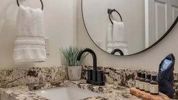 Towels, soap, toilet paper