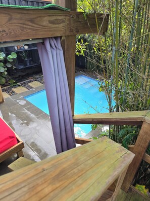 Piscine extérieure, piscine chauffée