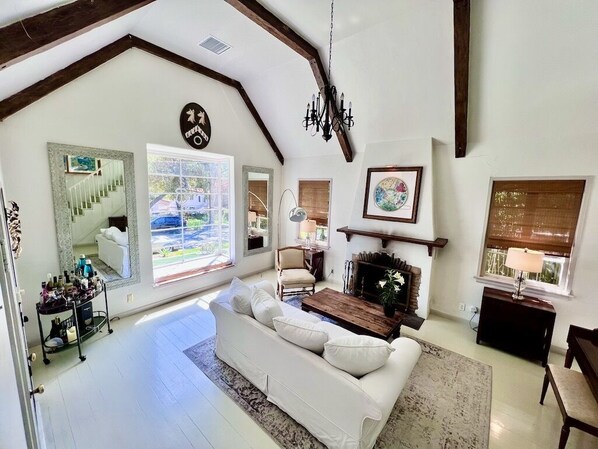 Smart TV, fireplace, printers