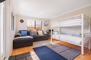 3 bedrooms, iron/ironing board, travel cot, WiFi