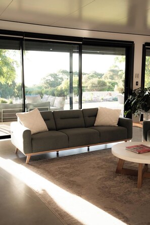 TV connectée, cheminée, table de tennis de table