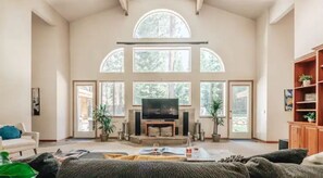 Smart TV, books, stereo, computer monitors