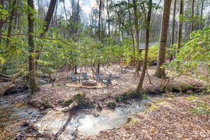 Property grounds - Trail Side Retreat, great cabin for small family vacation, honeymoon, or peacefu (Blue Ridge)