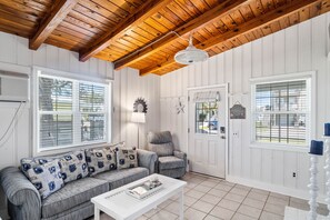 Smart TV, chimenea, reproductor de DVD y libros 