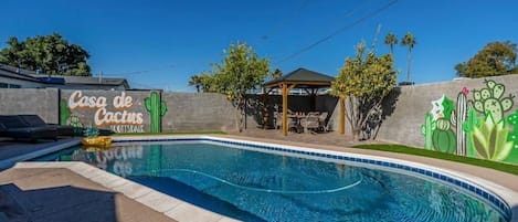 Outdoor pool, a heated pool