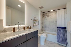 Hair dryer, towels