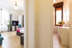 Leilighet – standard | 2 soverom, dundyner, skrivebord og strykejern/-brett