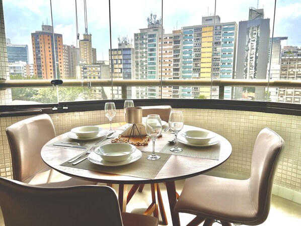Dining - 1001 - Rentaqui Paulista Apartment Dimond Blue Wall Street (São Paulo)