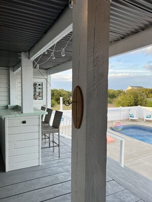 Terrace/patio - OBX ~ Ocean Views ~ Private Pool ~ Golf Course ~ (Kitty Hawk)