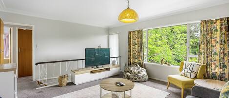 Apartment | Living area | 50-inch TV with digital channels, Netflix, streaming services