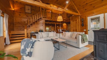 Älytelevisio, takka, videopelejä, kirjoja