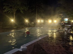 Outdoor pool, a heated pool - The Owl of Lake George 2 BR deck lake views fireplace (Lake George)