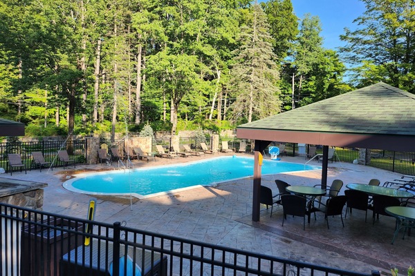 Piscine extérieure, piscine chauffée