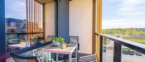 Comfort appartement | Uitzicht vanaf balkon