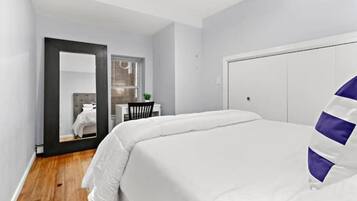 2 bedrooms, iron/ironing board, travel crib, free WiFi