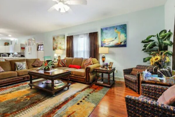 Smart TV, DVD player, books