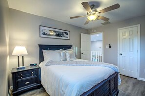 Desk, iron/ironing board, travel crib, free WiFi