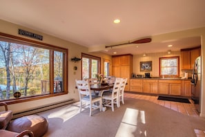 Fridge, microwave, oven, stovetop - Serendipity - waterfront cottage on Quimby Pond (Rangeley)