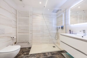 Shower, hair dryer, towels - Apartment 'Center Salo' with Wi-Fi and Air Conditioning (Salo)