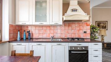 Fridge, oven, stovetop, dishwasher