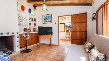 Télévision, cheminée