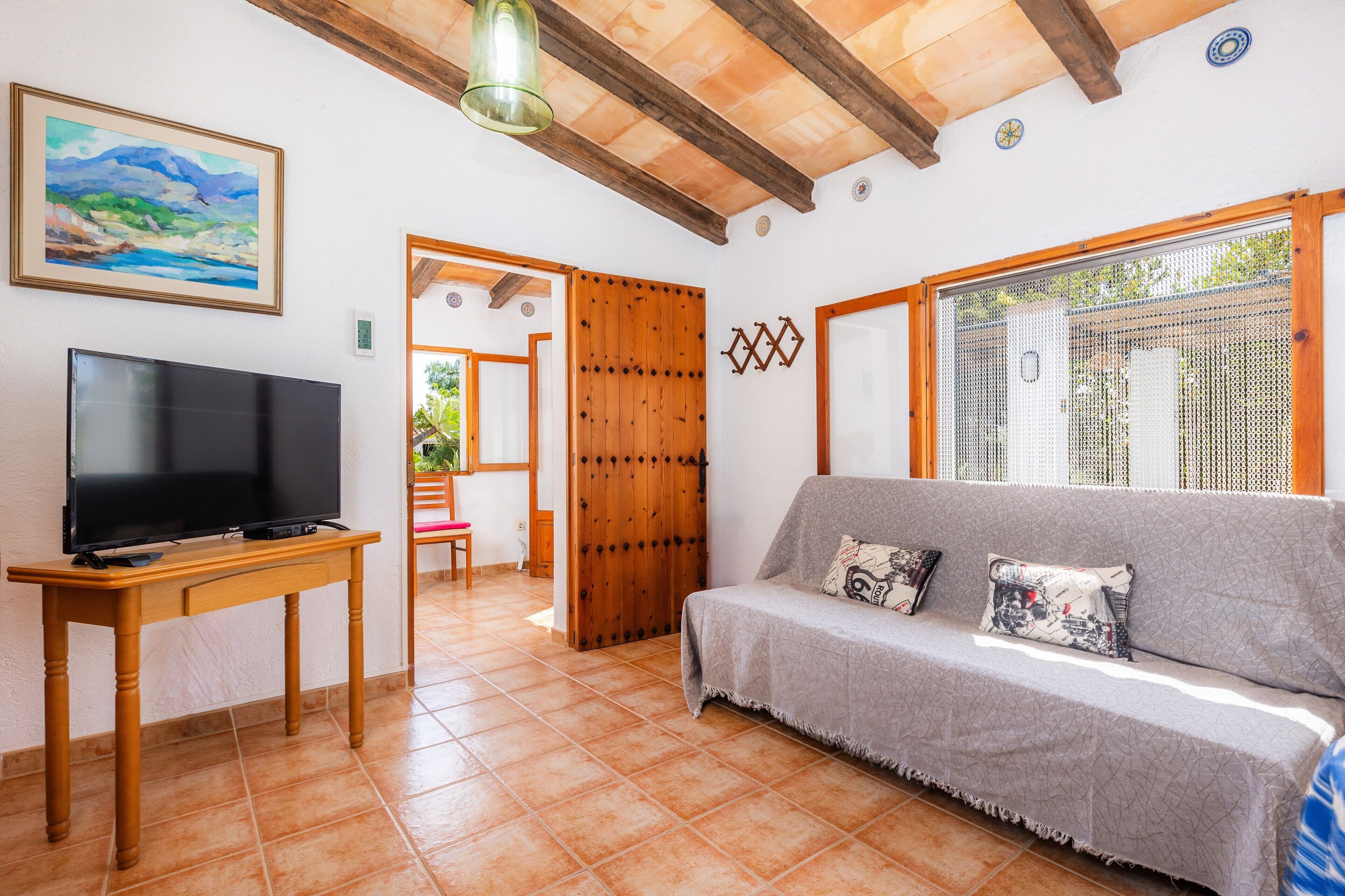 Televisie en een open haard