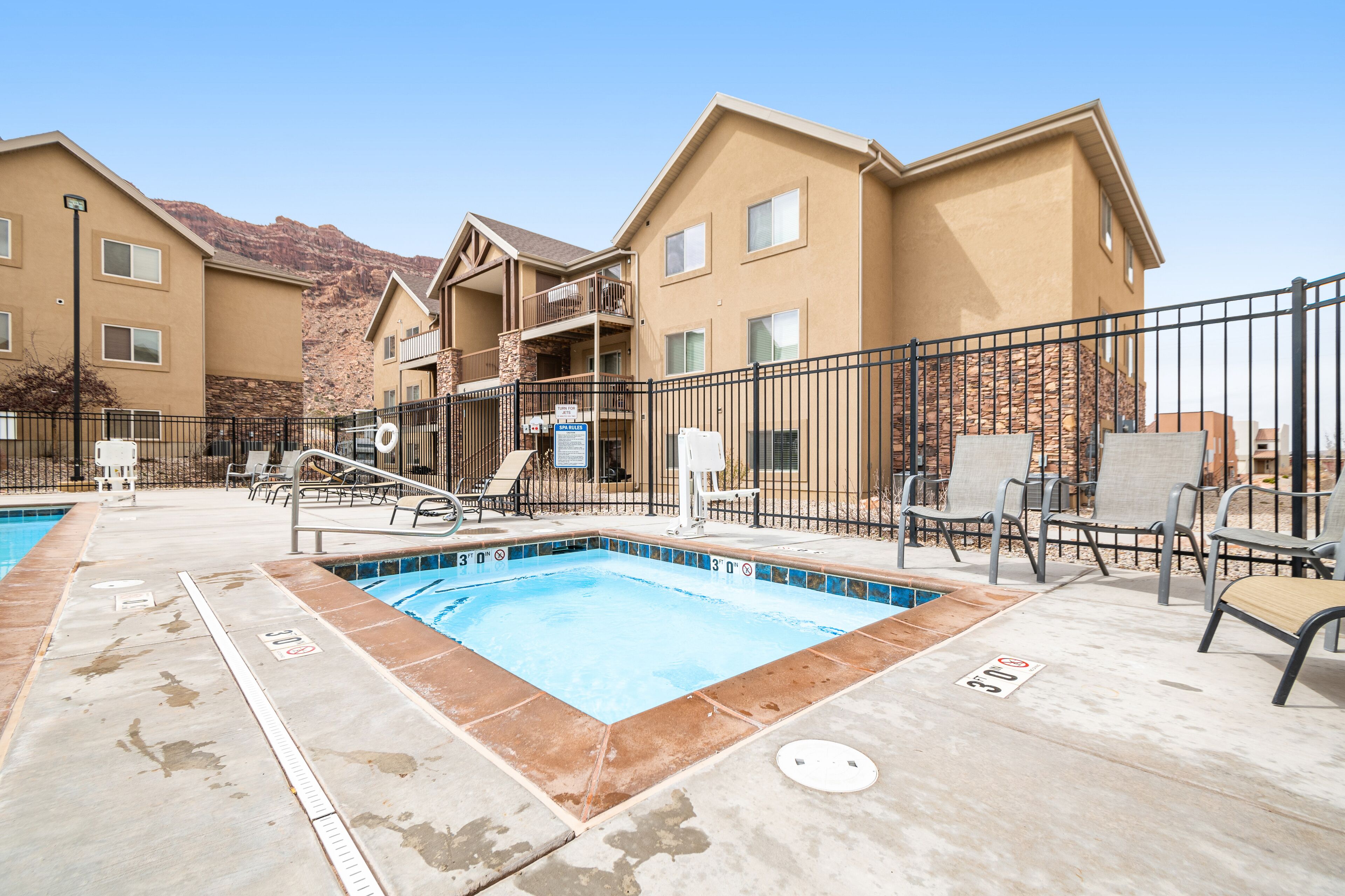 A heated pool