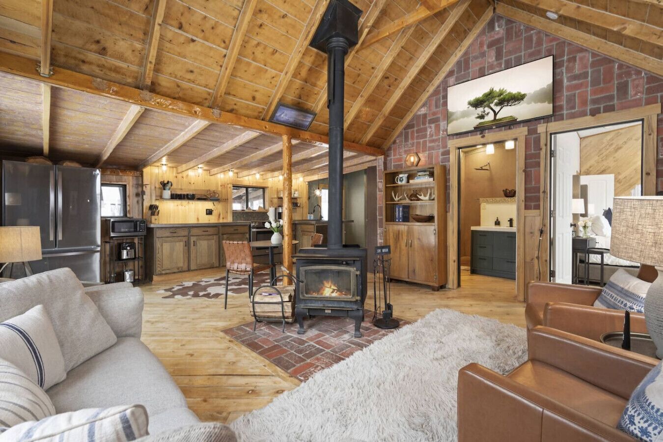 TV, fireplace, DVD player