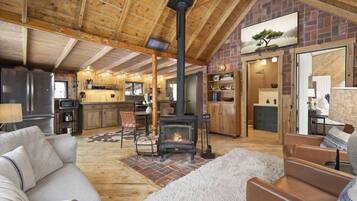 Fernseher, Kamin, DVD-Player