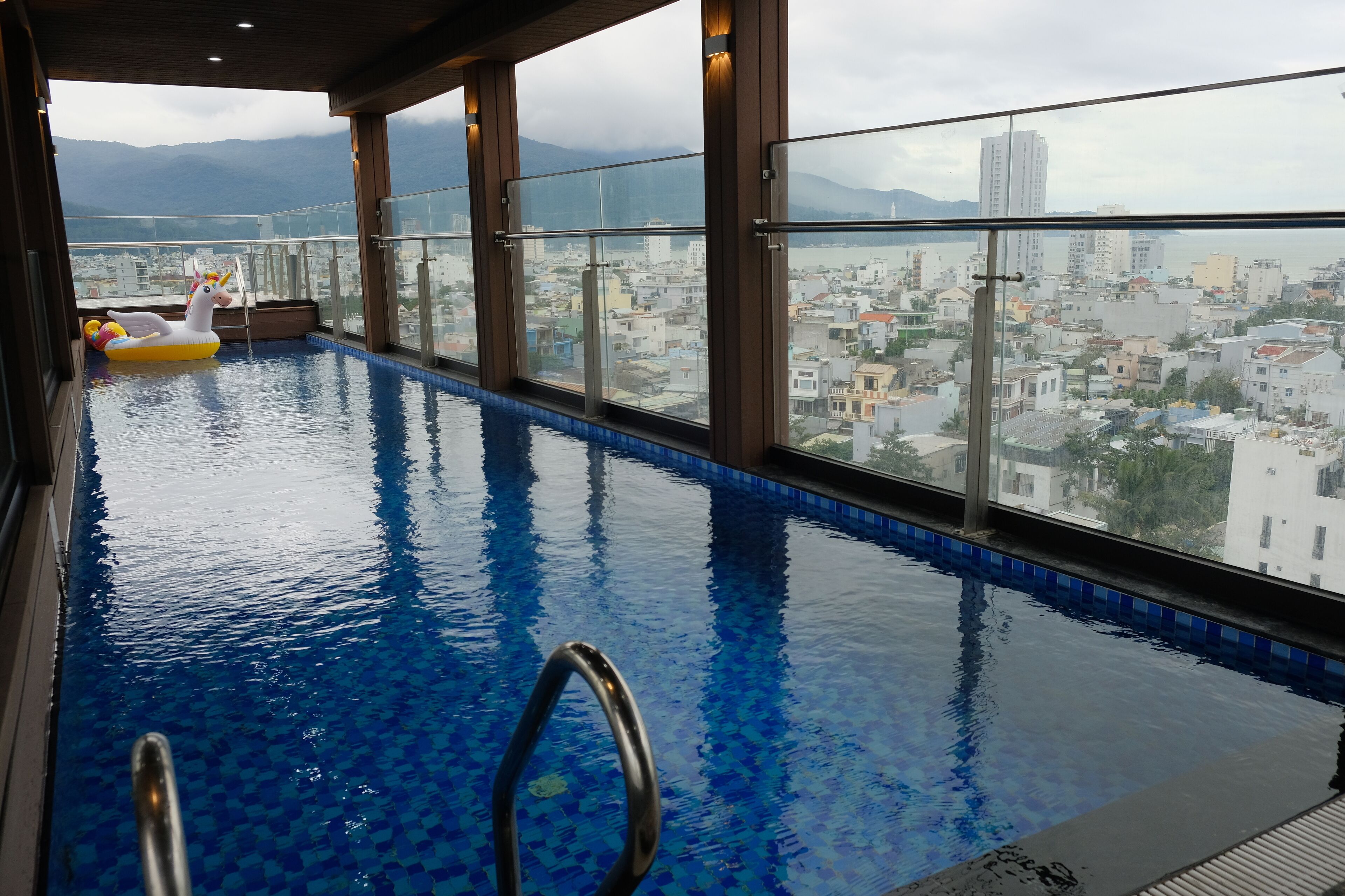 Indoor pool, open 5:30 AM to 9:00 PM, free cabanas, sun loungers