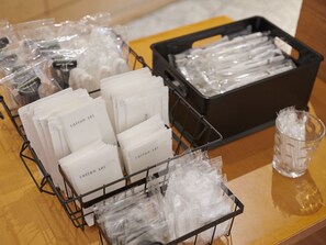 Desk, free WiFi, bed sheets