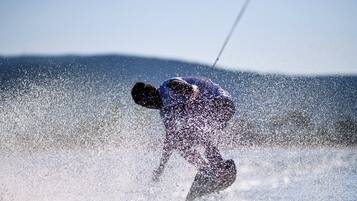 A person surfing on a wave.
