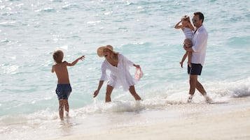 Private beach, beach cabanas, sun loungers, beach umbrellas