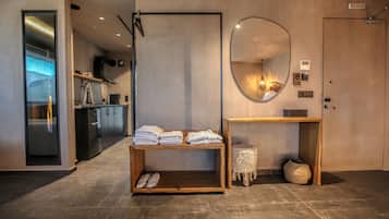 Premium-Suite, Whirlpool, Bergblick | 1 Schlafzimmer, Bettwäsche aus ägyptischer Baumwolle